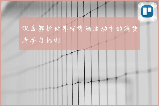 深度解析世界杯啤酒活动中的消费者参与机制